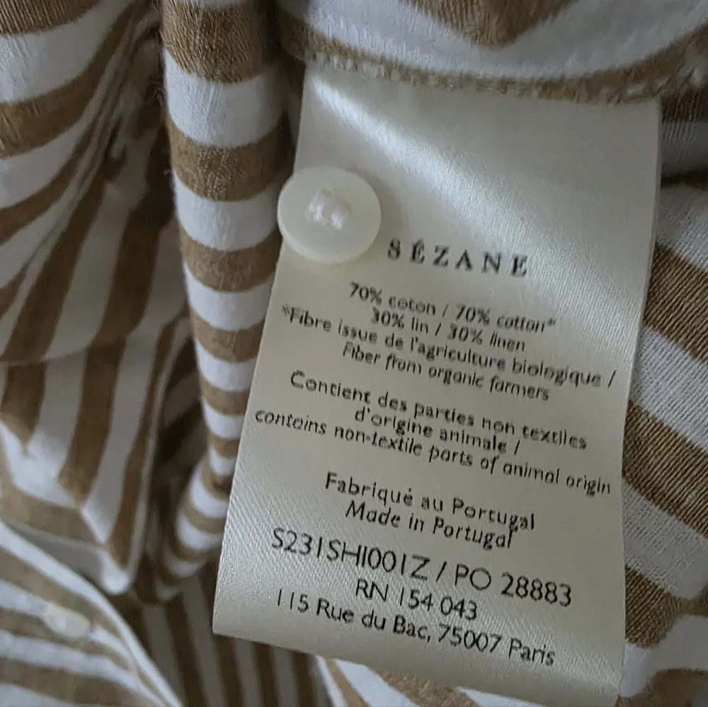 Sezane Tomboy Striped Shirt 36 NWT - Picture 6 of 7